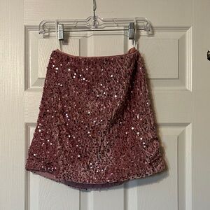 Glamorous Sequin Mini Skirt in Pink